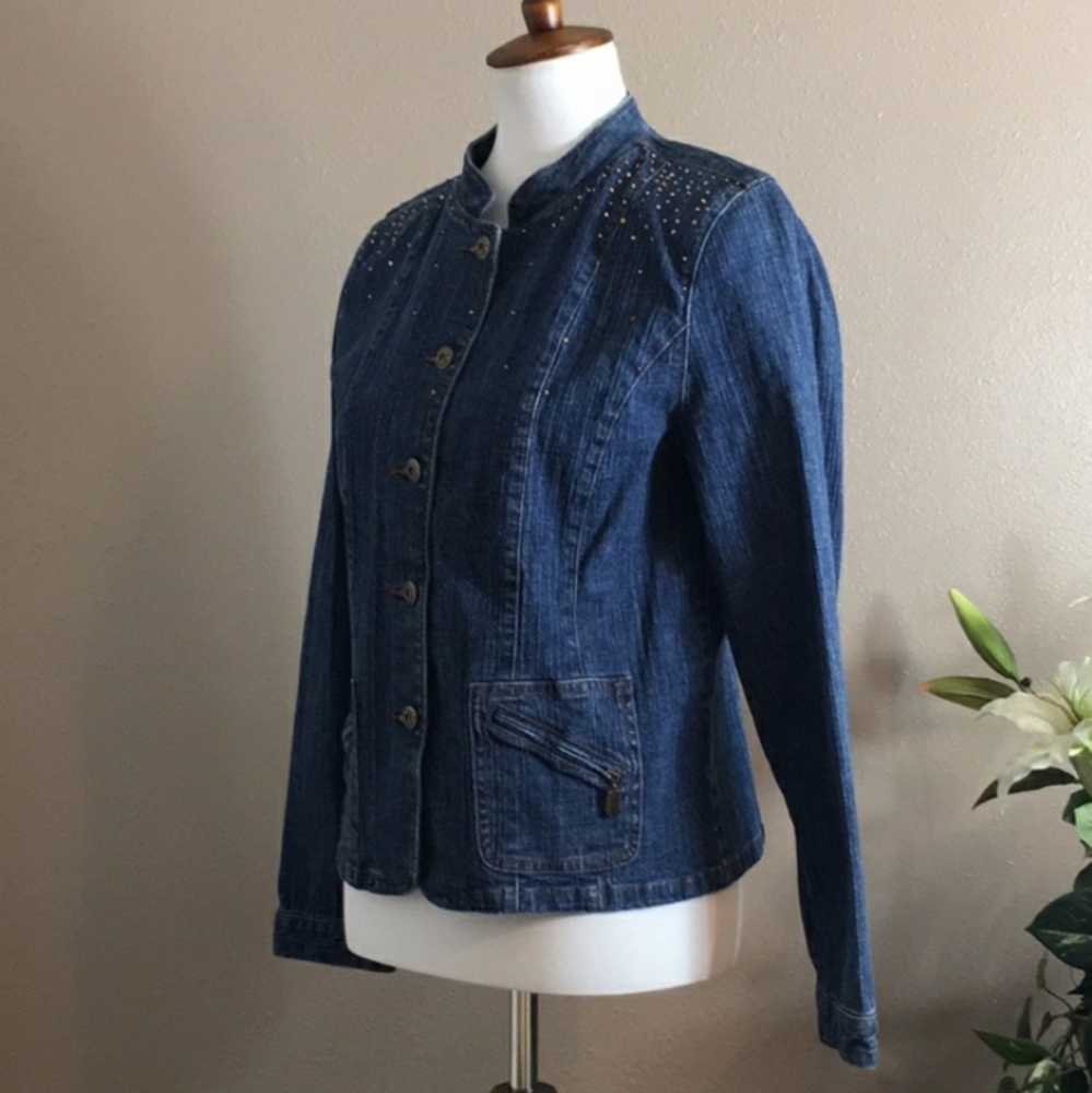 Nordstrom Stud Denim Jean Jacket